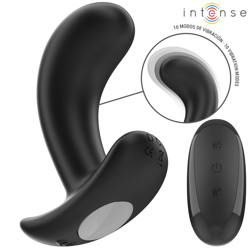 Intense - Chandler Anal Plug 10 Vibrations Noir Télécommande